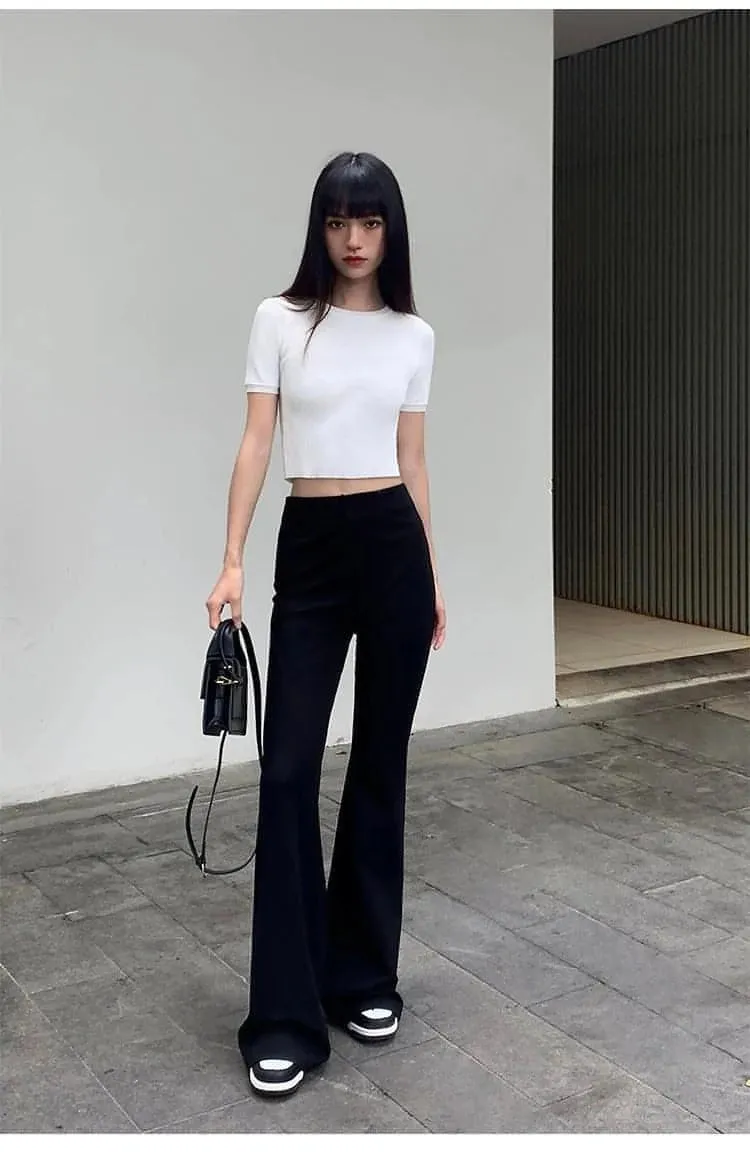 High-Waist Slimming Bell-Bottom Pants