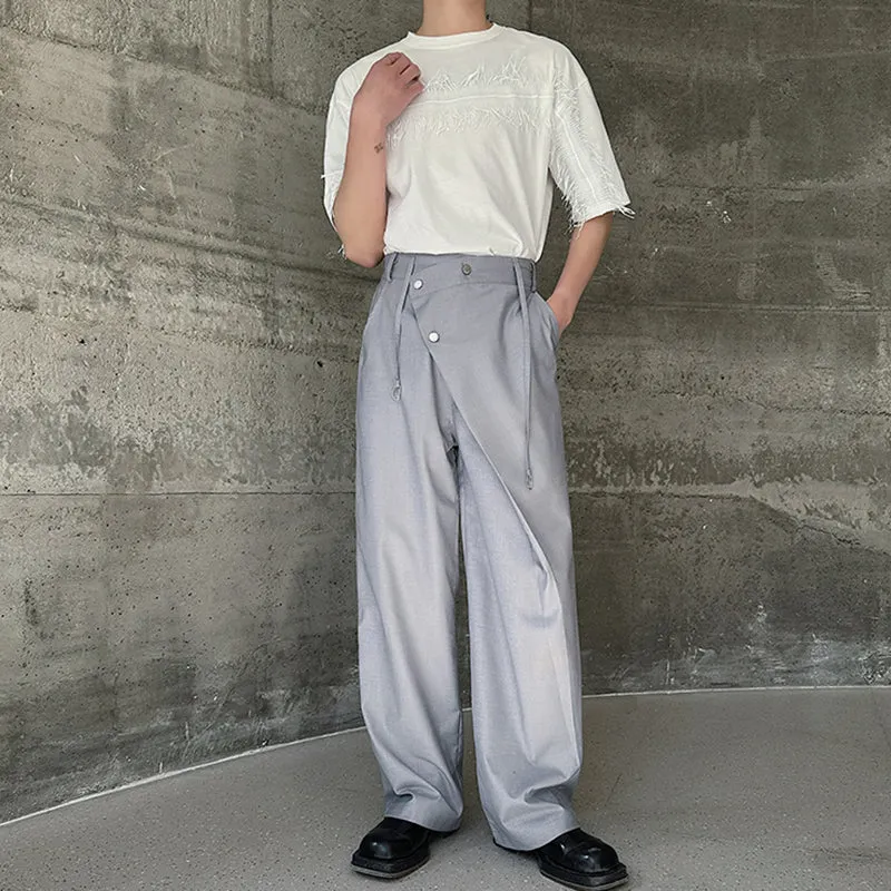 High Waist Straight Leg Wide Leg Pants