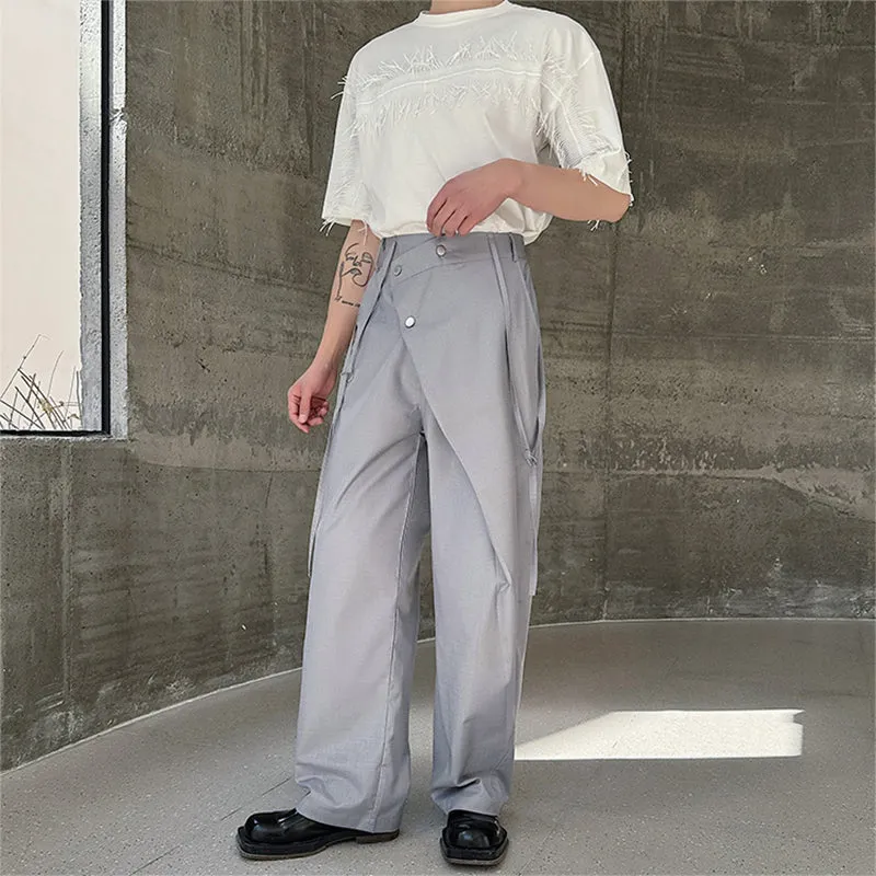 High Waist Straight Leg Wide Leg Pants