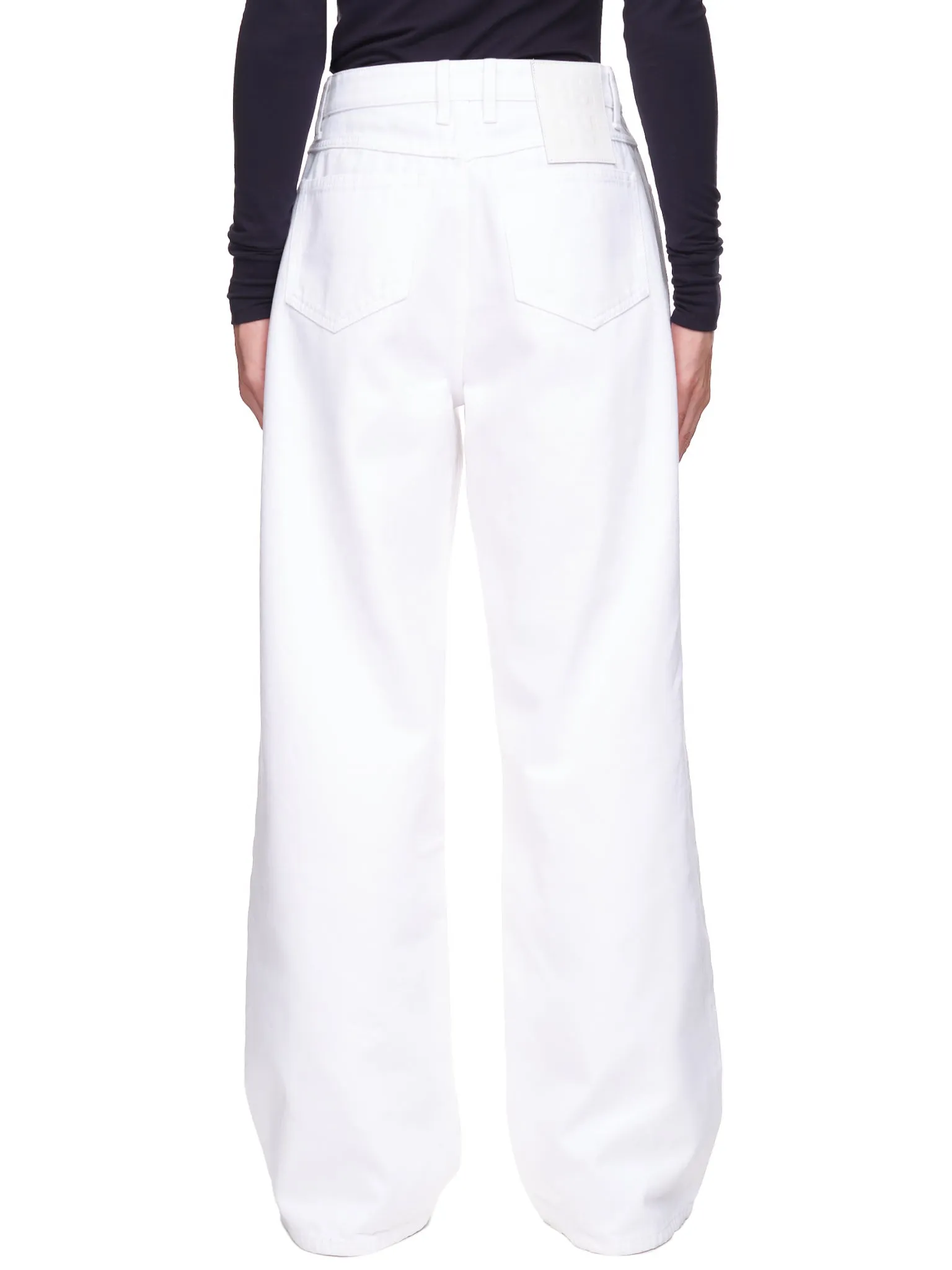 High Waist Wide Leg Jeans (221-W317-10032-0010-WHITE)