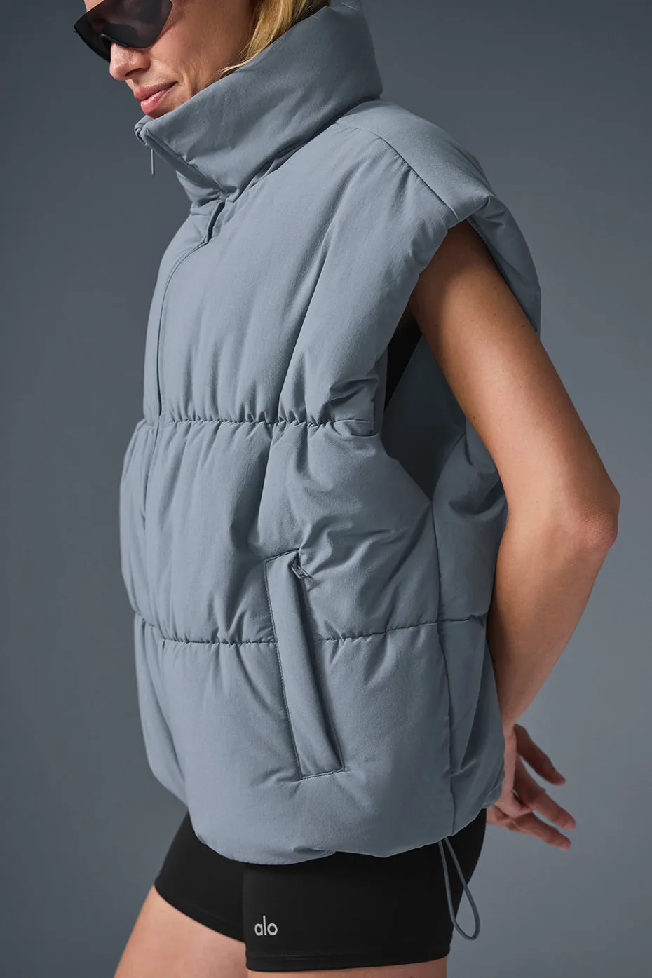 Incline Puffer Vest - Steel Grey