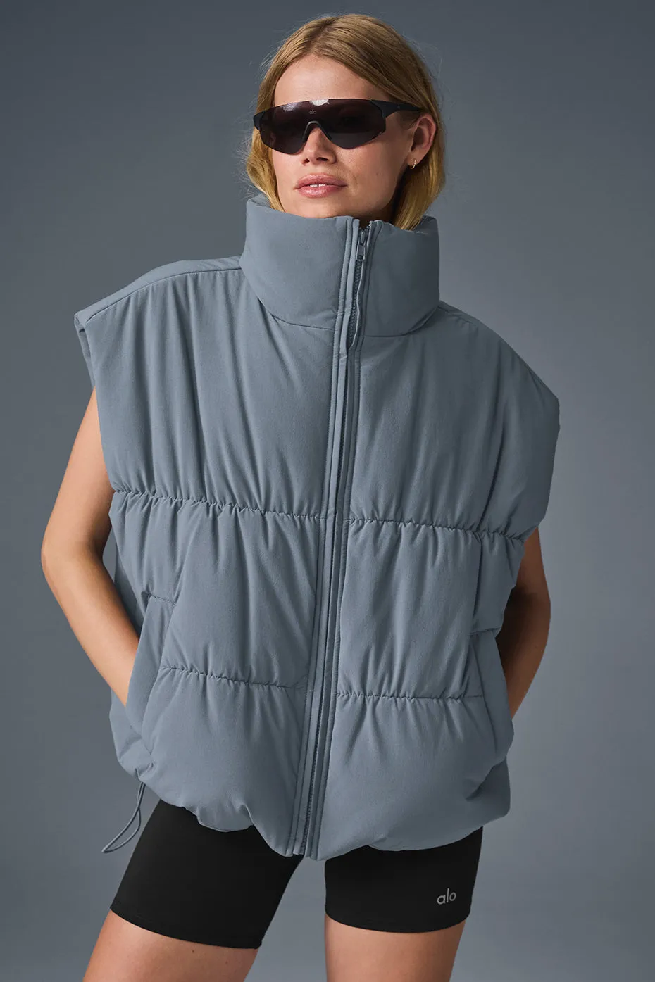 Incline Puffer Vest - Steel Grey