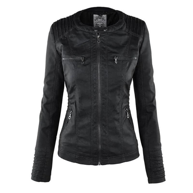 KAYLA™ | WINTER VEGAN LEATHER JACKET FOR WOMEN