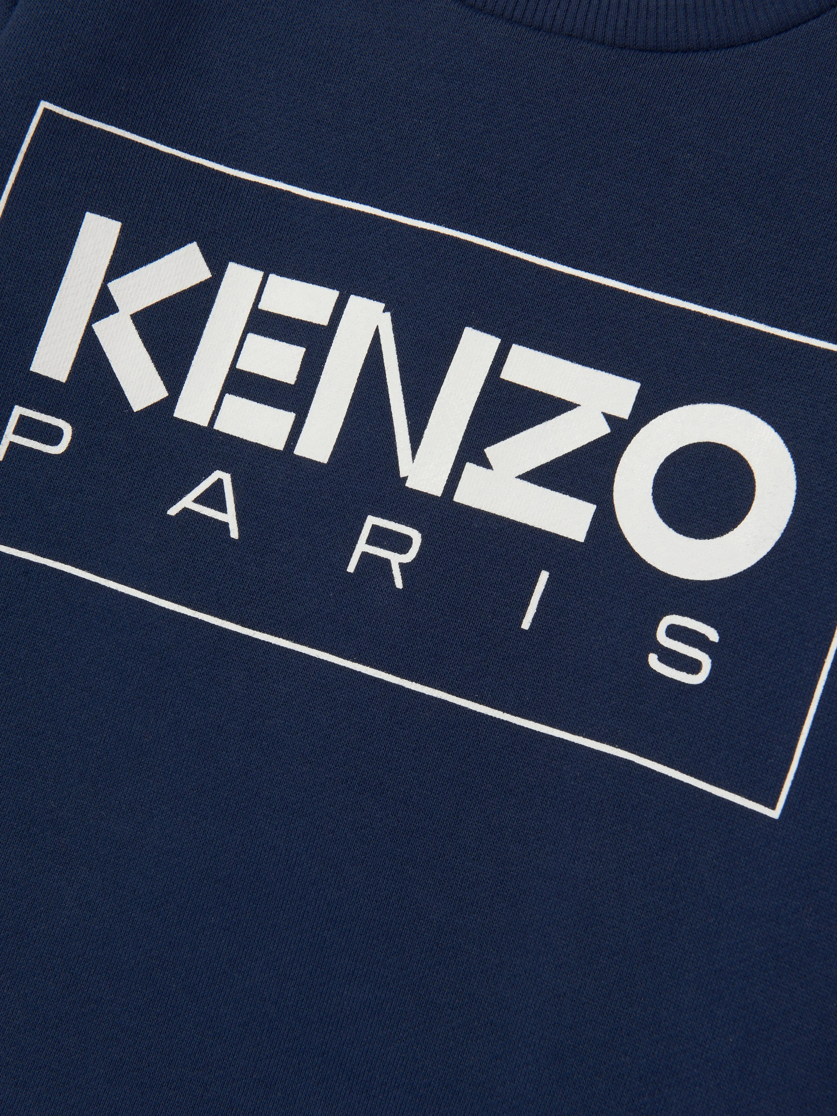 KENZO Girls Logo Sweater Dress in Navy