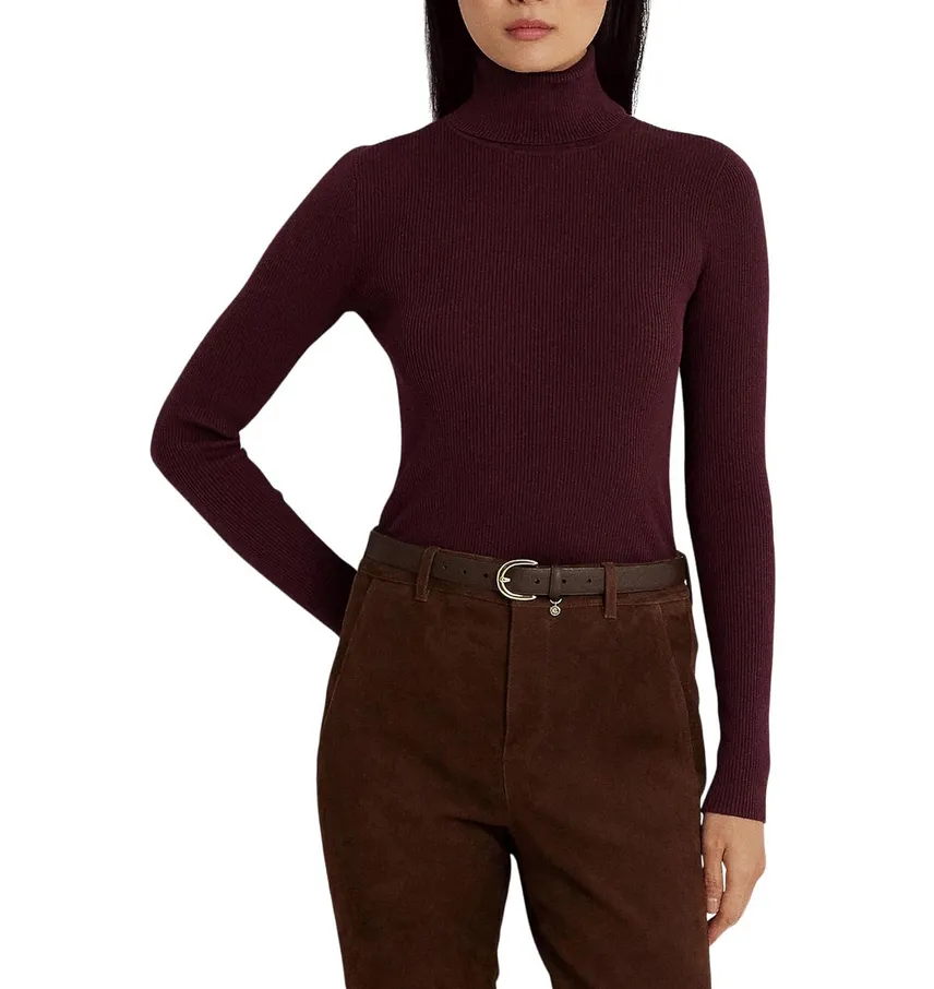 LAUREN RALPH LAUREN Petite Ribbed Turtleneck Sweater