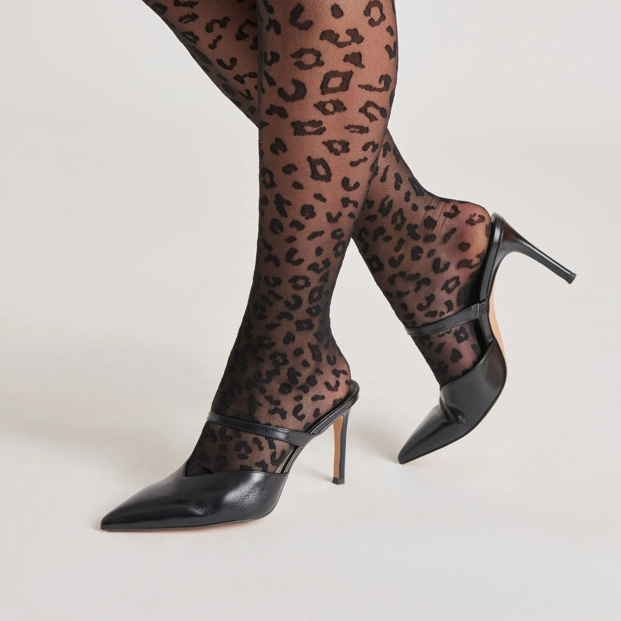 LEOPARD TIGHTS BLACK LEOPARD