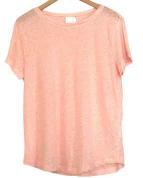 Light Spring Peach Linen Knit Tee