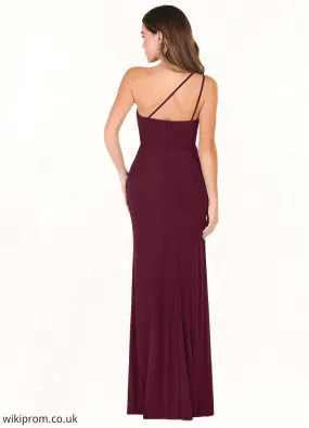 Liliana Sheath One Shoulder Luxe Knit Floor-Length Dress SWKP0019812