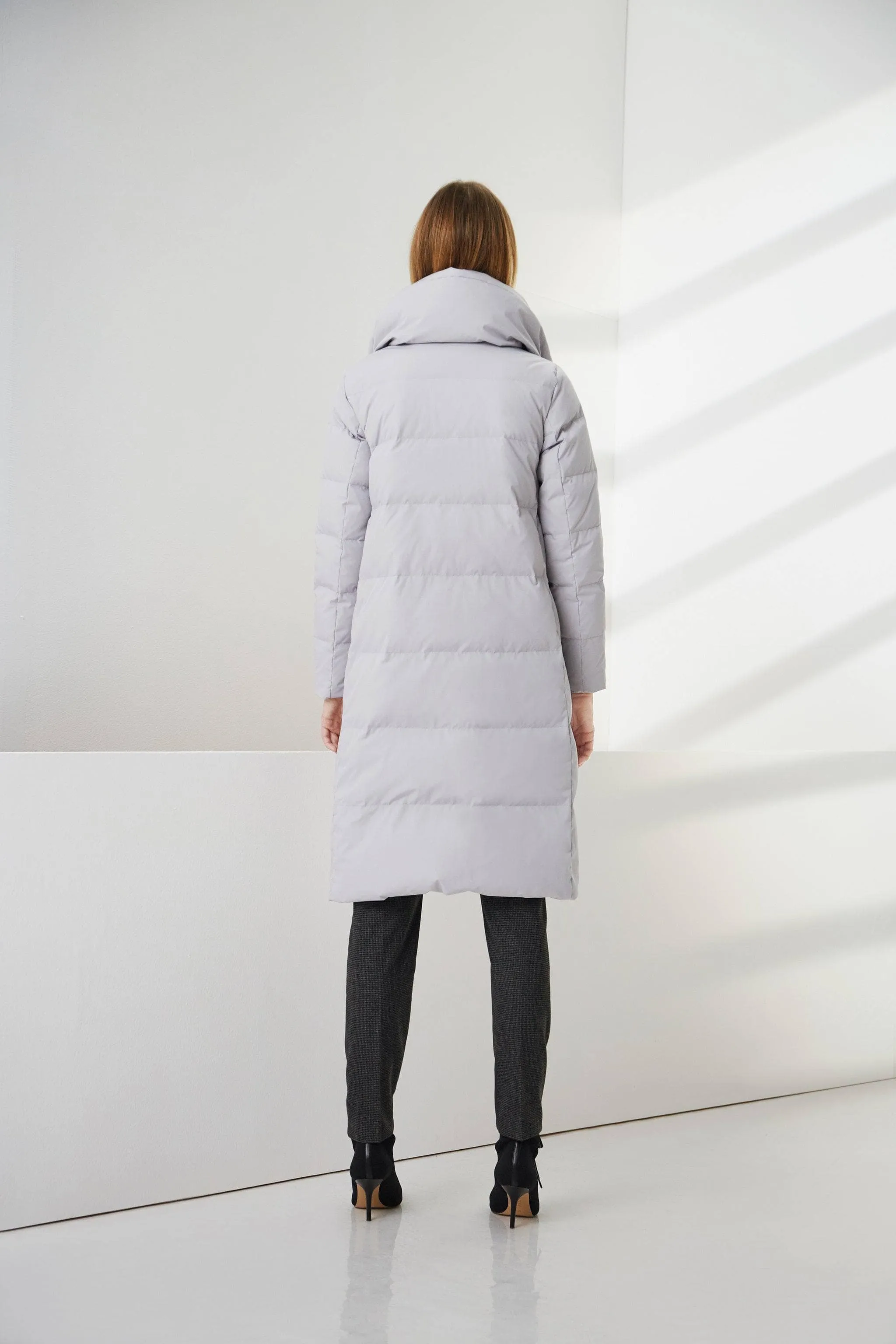 Long Lapel Goose Down Jacket