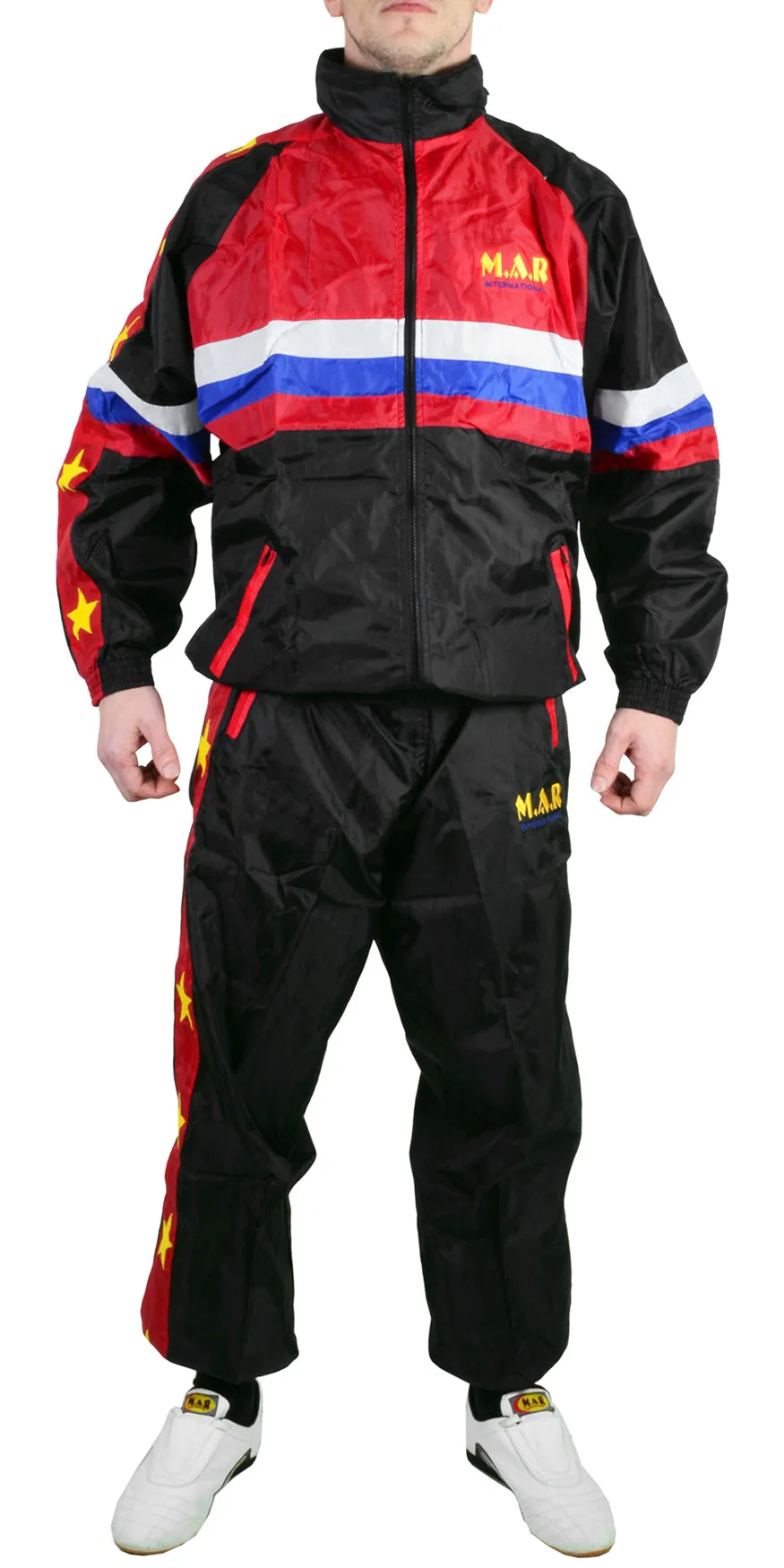 MAR-441 | Black & Red Muay Thai/Thai Boxing Tracksuit