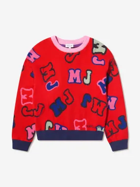 MARC JACOBS Girls Jaquard Logo Jumper