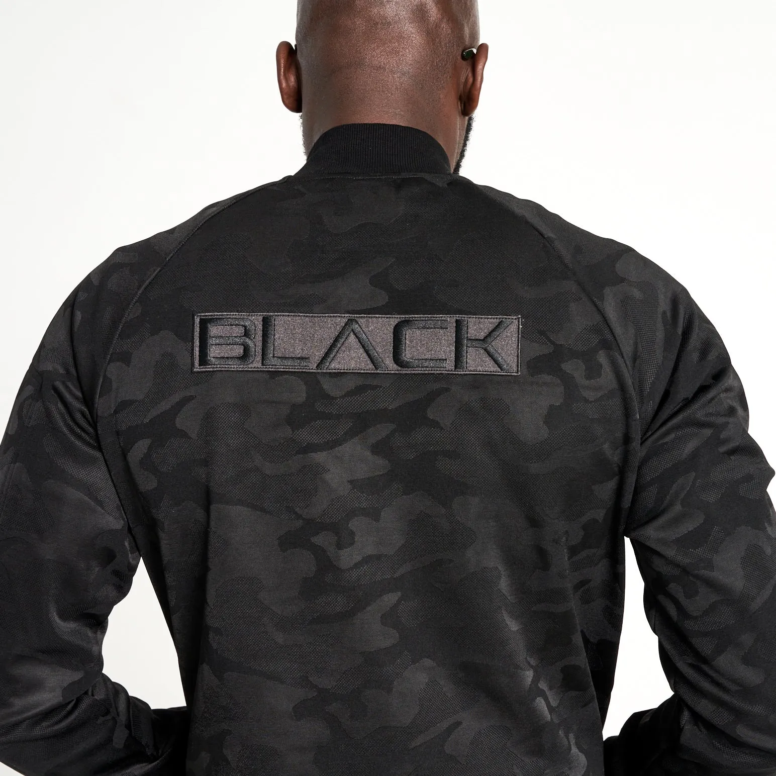 Men's Black Camo Luxe Bomber