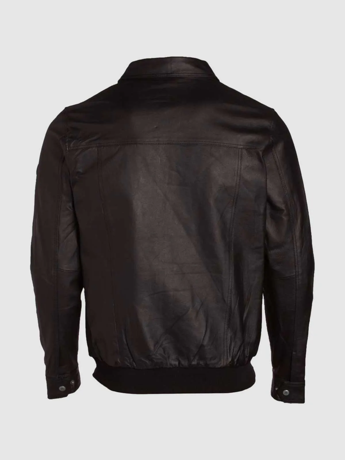 Men's Expressive Brown Bomber Leather Jacket