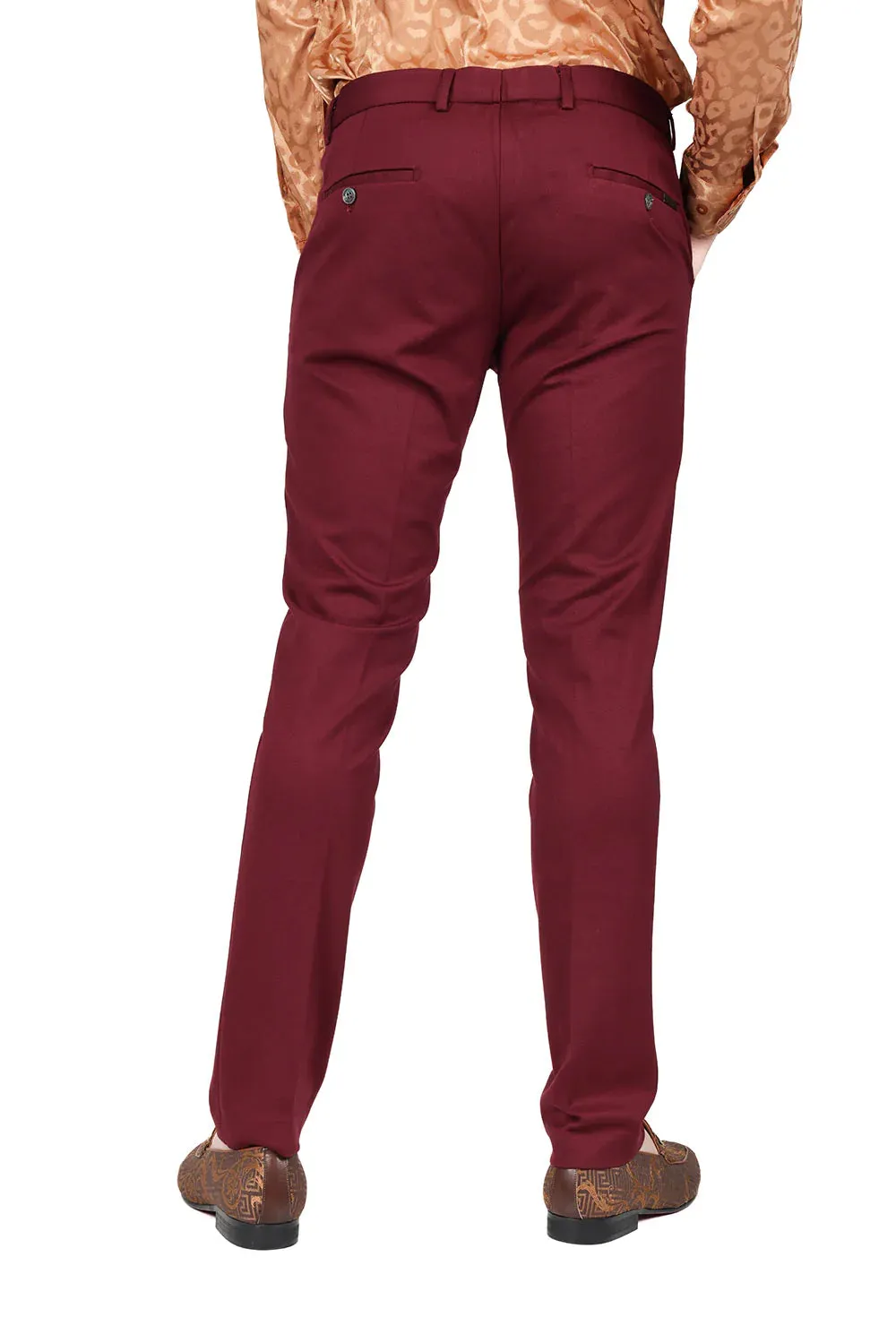 Men's Solid Color Basic Essential Chino Dress Pants