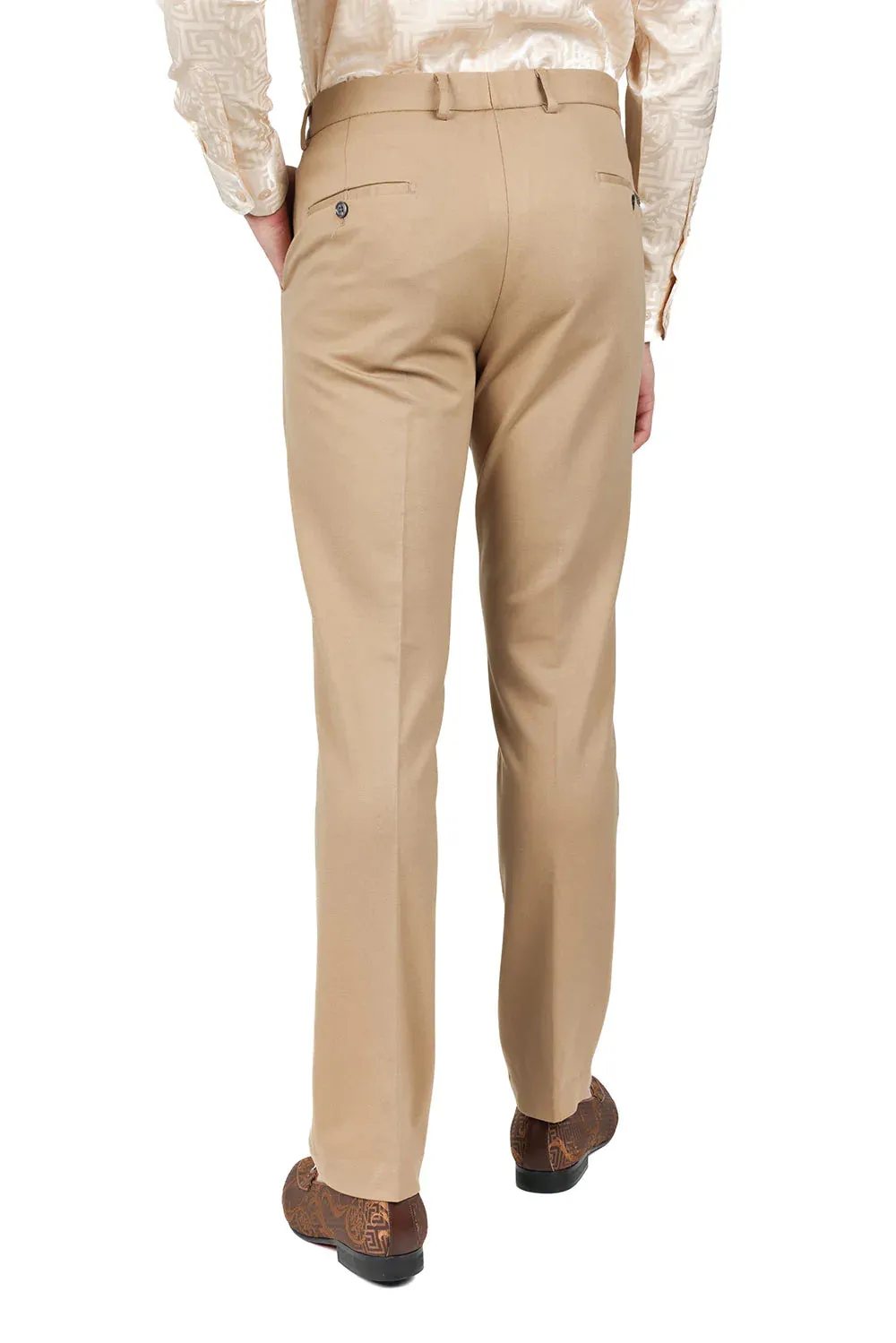 Men's Solid Color Basic Essential Chino Dress Pants