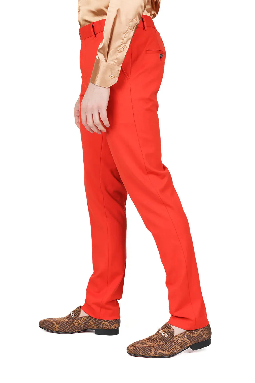 Men's Solid Color Basic Essential Chino Dress Pants