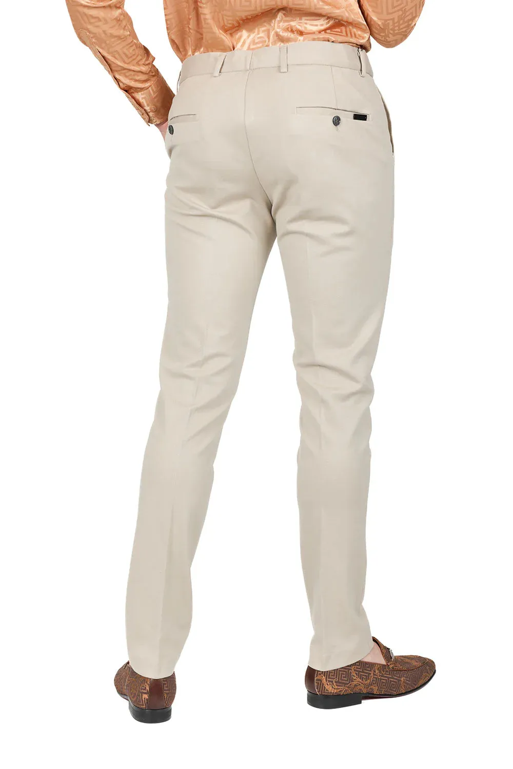 Men's Solid Color Basic Essential Chino Dress Pants