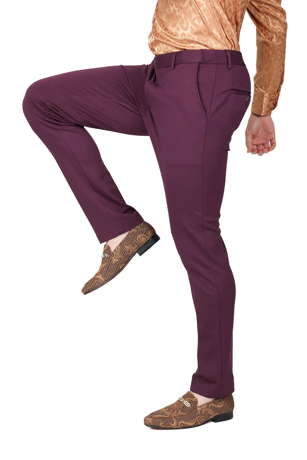 Men's Solid Color Basic Essential Chino Dress Pants