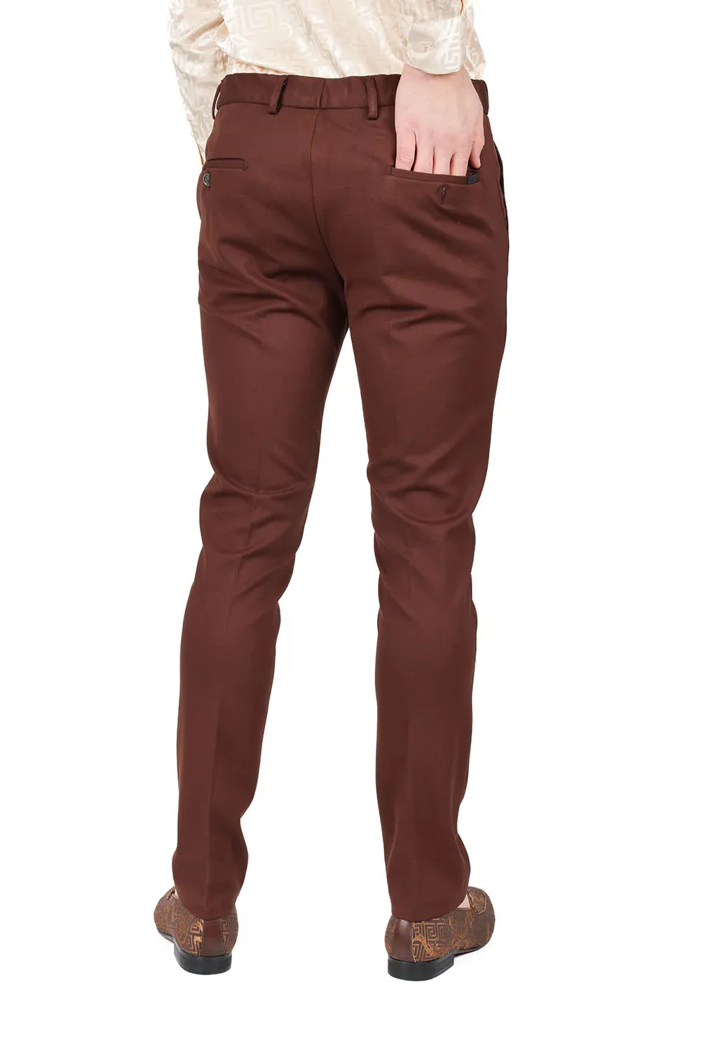 Men's Solid Color Basic Essential Chino Dress Pants