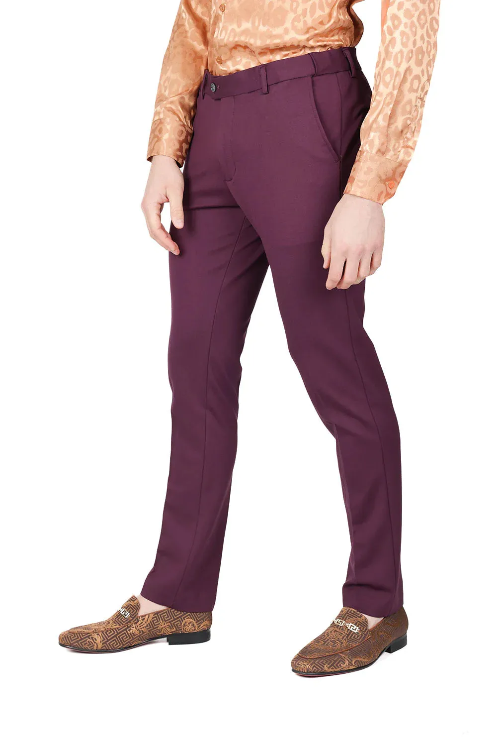 Men's Solid Color Basic Essential Chino Dress Pants