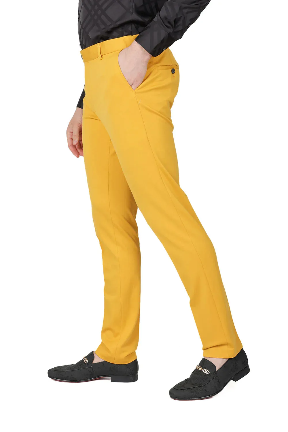 Men's Solid Color Basic Essential Chino Dress Pants