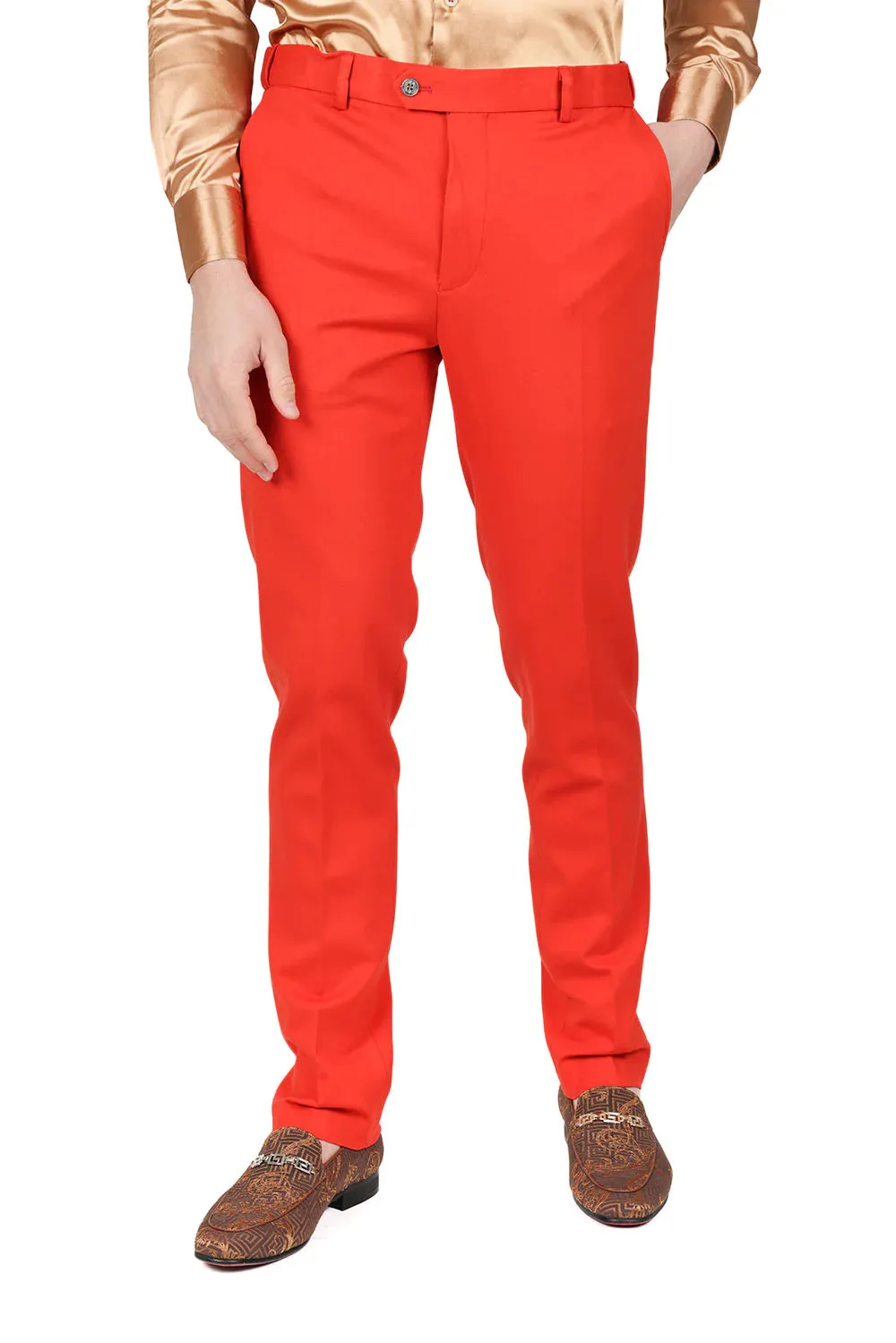 Men's Solid Color Basic Essential Chino Dress Pants