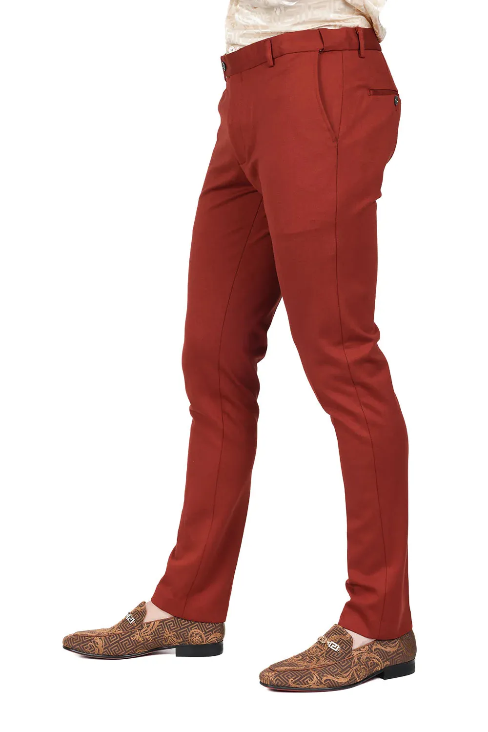 Men's Solid Color Basic Essential Chino Dress Pants