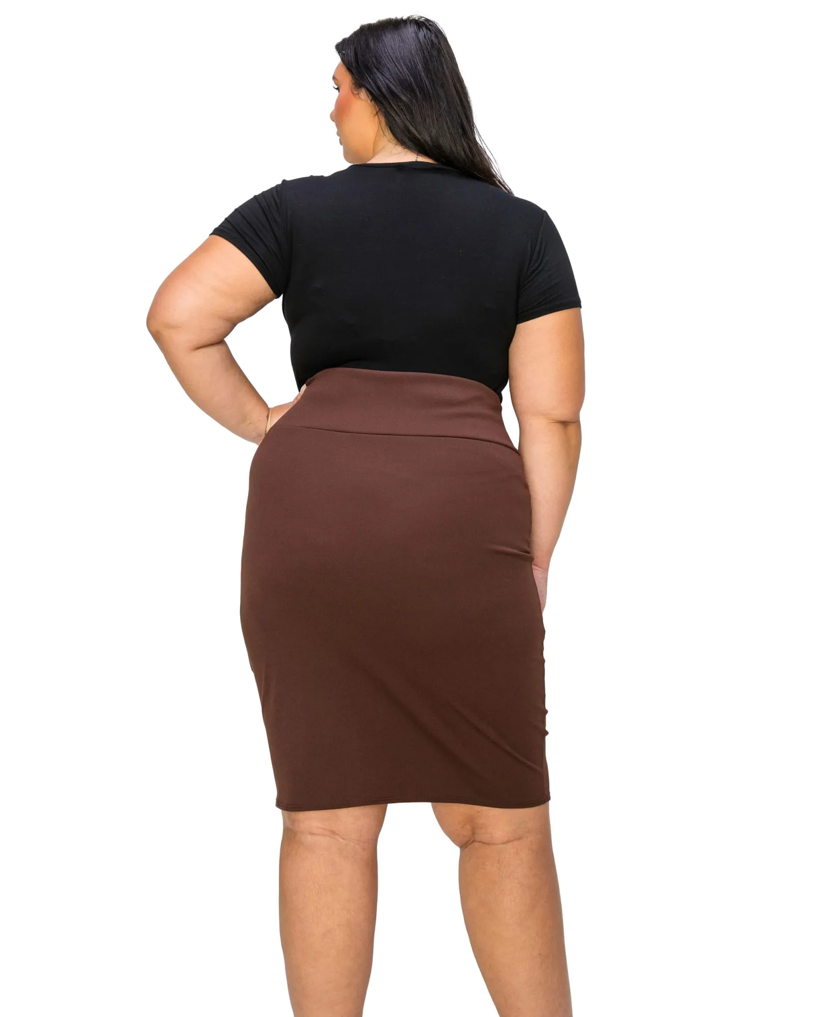 Molly Pencil Skirt | Lt Brown