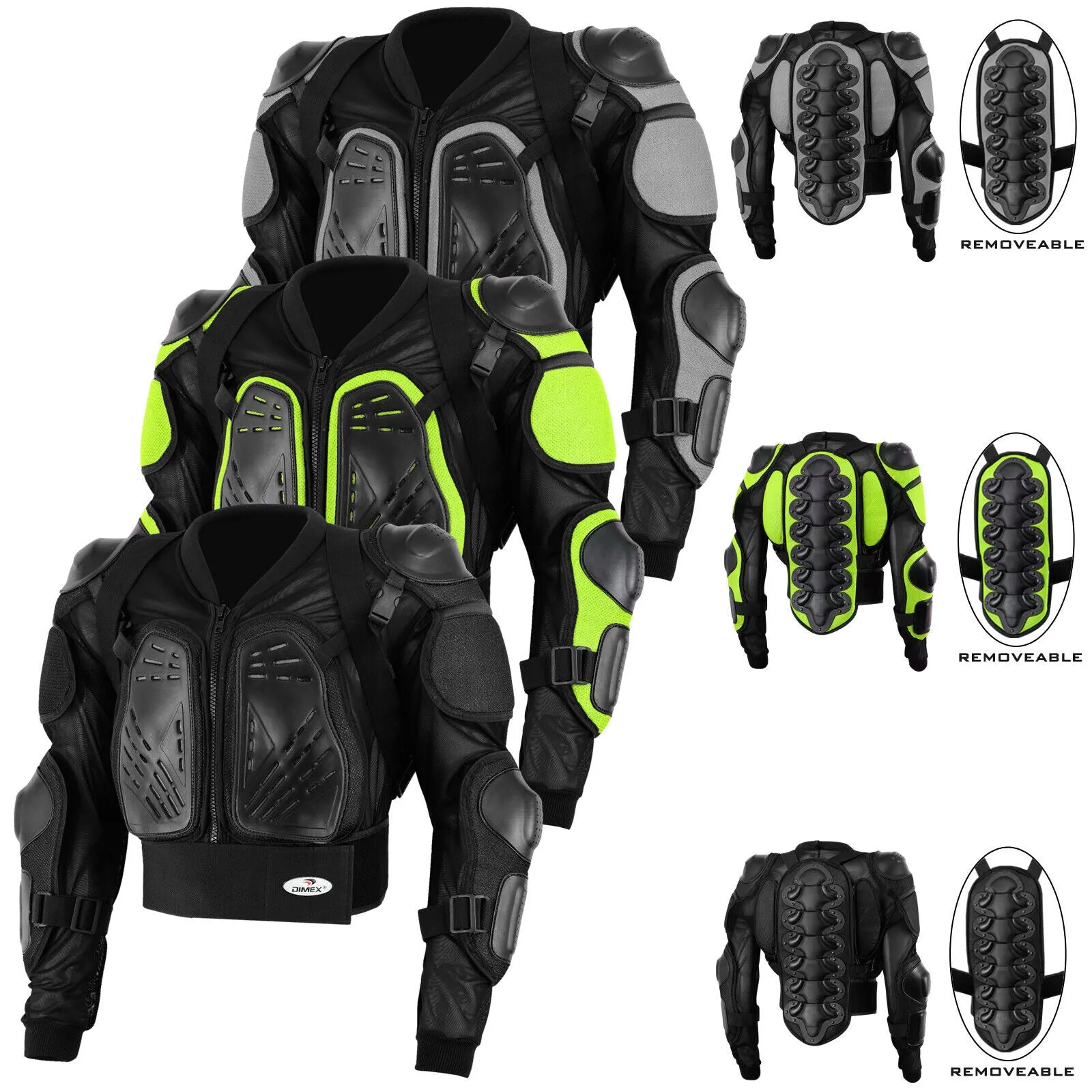 Motorcycle Body Protector Motorbike Jacket Spine Chest Racing Motocross