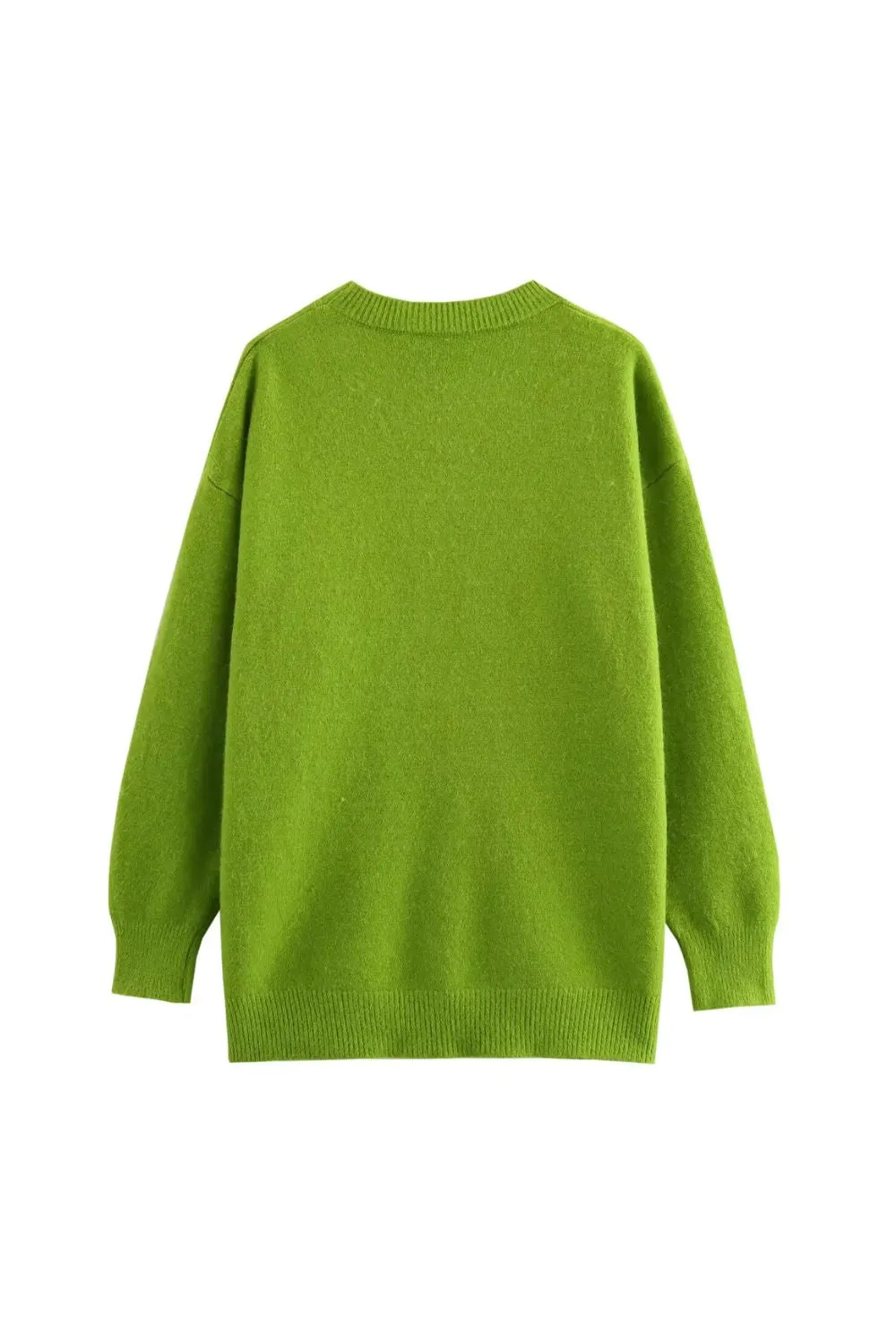 'Natalie' Sweet Round Neck Long Sleeve Knit Sweater