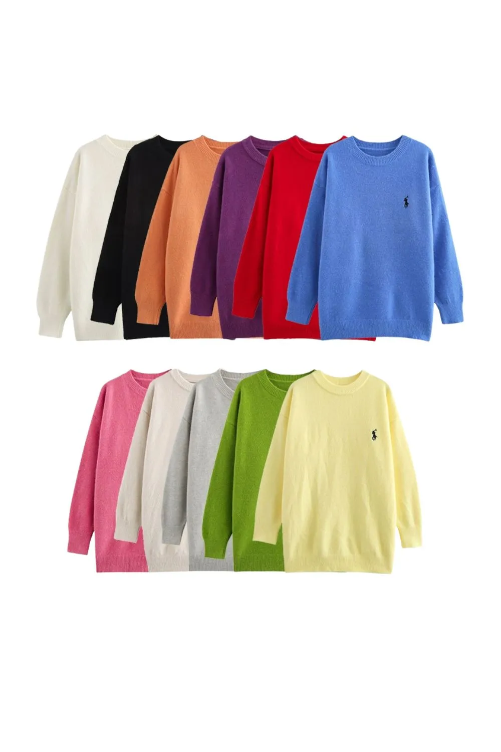 'Natalie' Sweet Round Neck Long Sleeve Knit Sweater