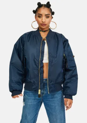 Navy Blue MA-1 Flight Jacket