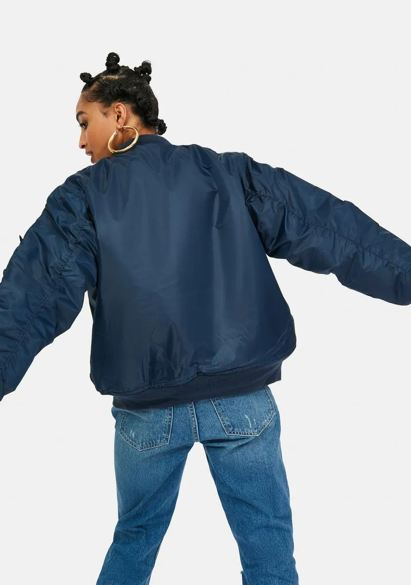 Navy Blue MA-1 Flight Jacket