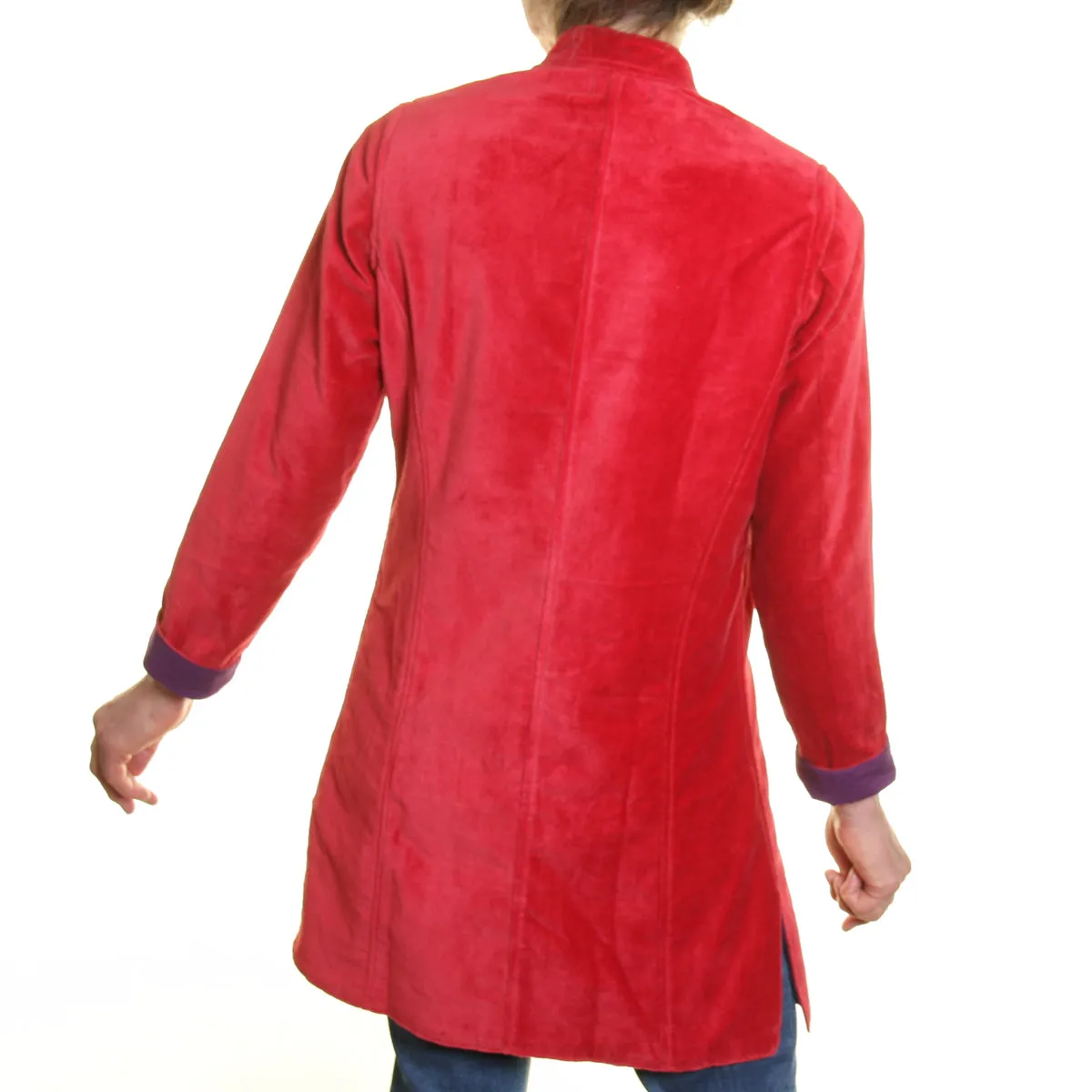 Plain Velvet Jacket | Red | Size Small *SAMPLE*