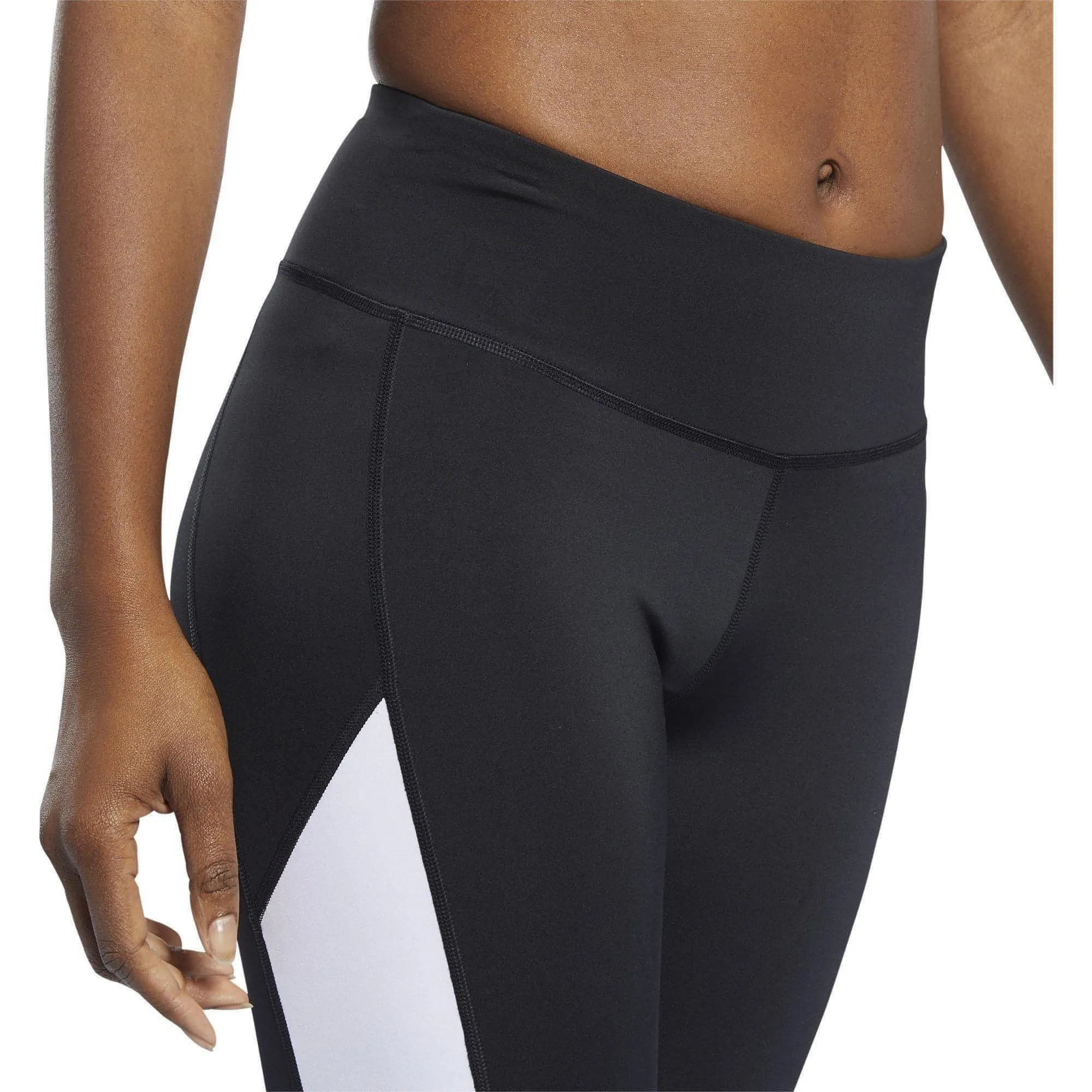 Reebok Workout Ready Logo Womens Long Training Tights - Black