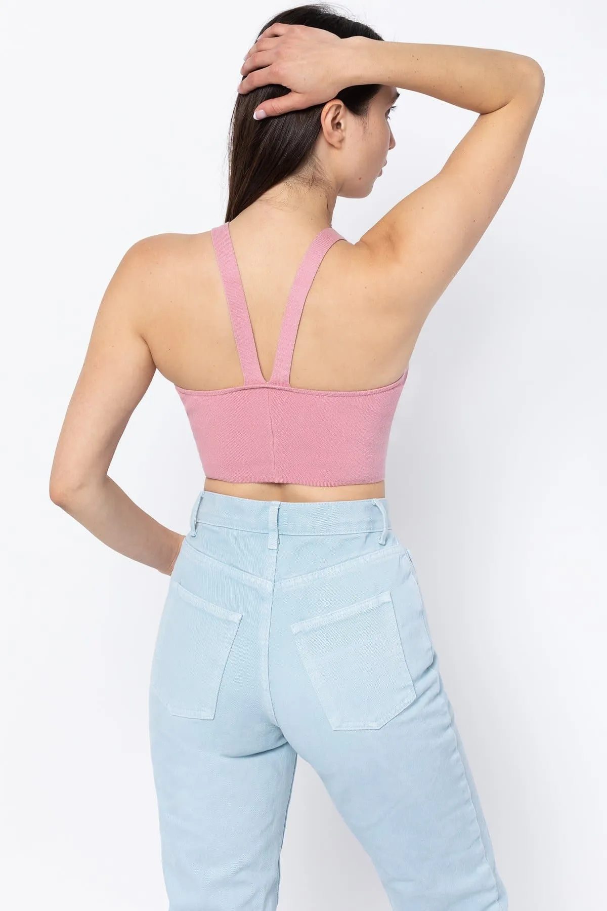 RFK53 - V Strap Knit Top