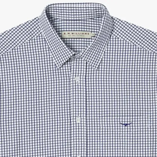 R.M.Williams - Collins Shirt - Check - Navy/White