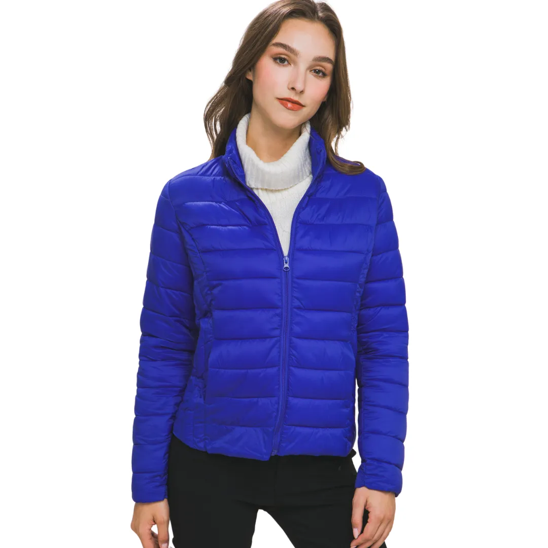 Royal Blue Ultra Lightweight Padded Thermal Zip Up Jacket (Each)