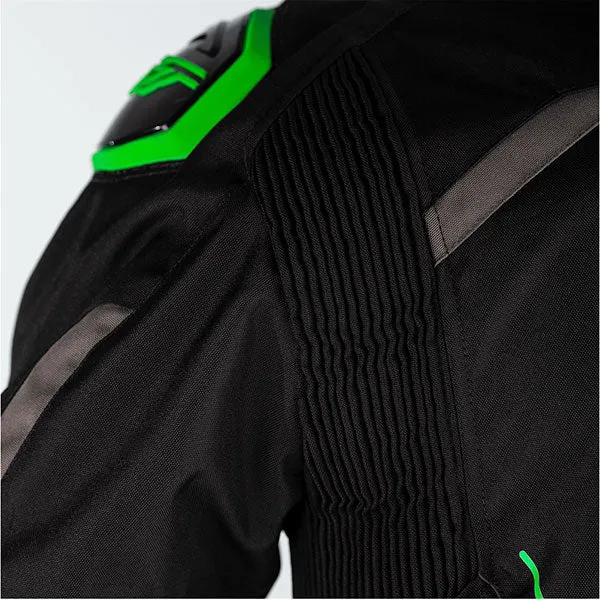 RST S-1 CE Textile Jacket - Black / Grey / Neon Green