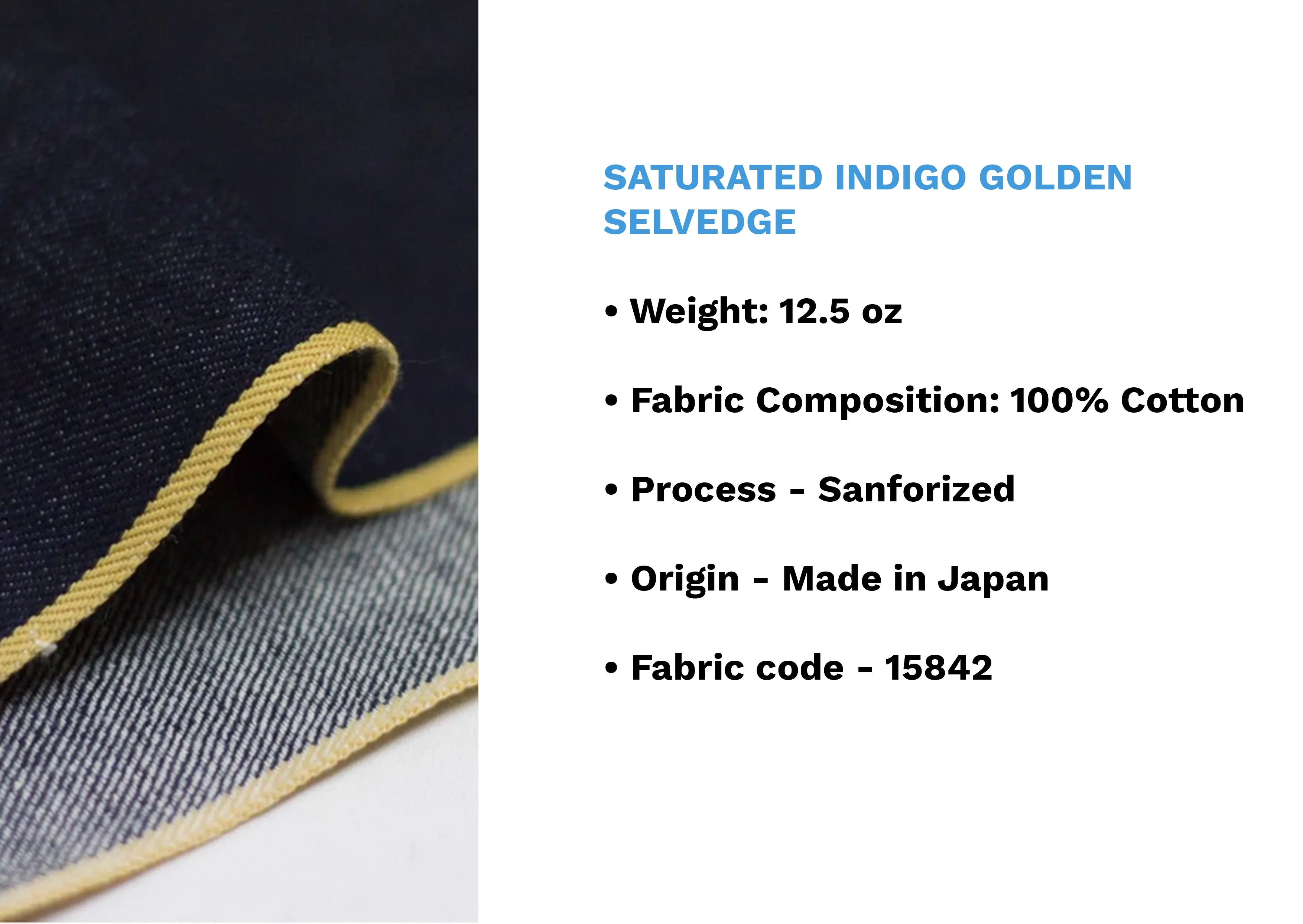 SATURATED INDIGO GOLDEN SELVEDGE *