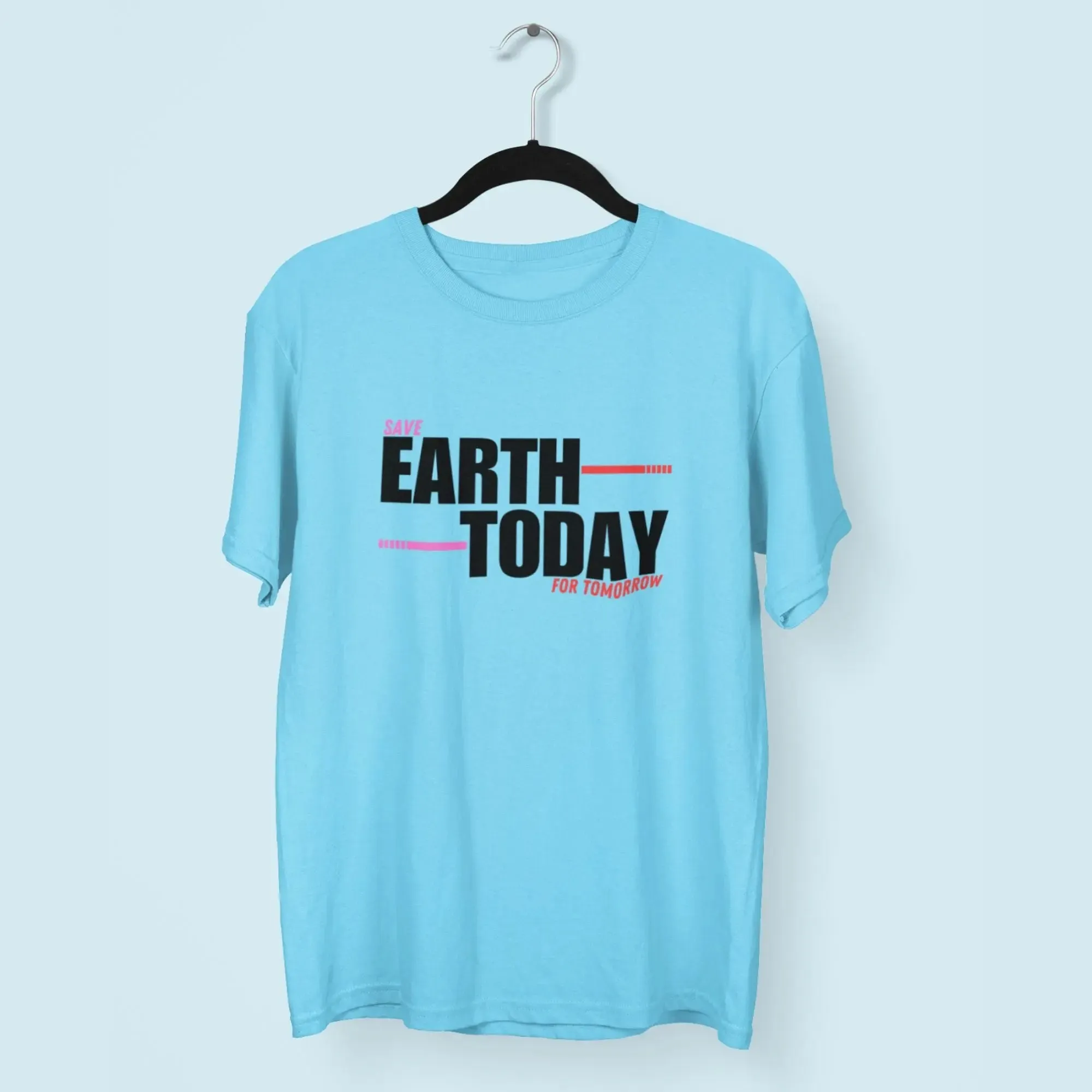 Save Earth Today For Tomorrow Round Neck Half Sleeve Classic T-Shirt