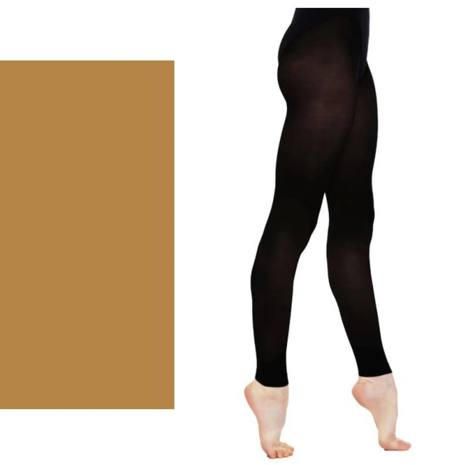 'SILKY' BRAND 60 DENIER BALLET DANCE FOOTLESS TIGHTS