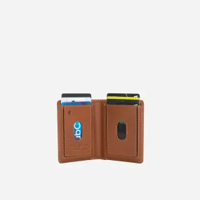 Slim Elasticated Card Holder, Tan