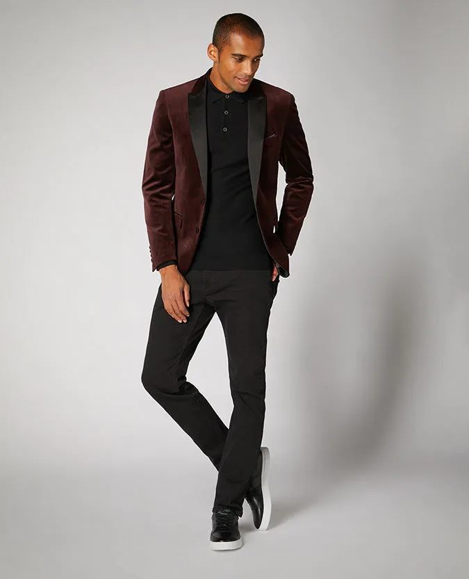 Slim Fit Velvet Jacket