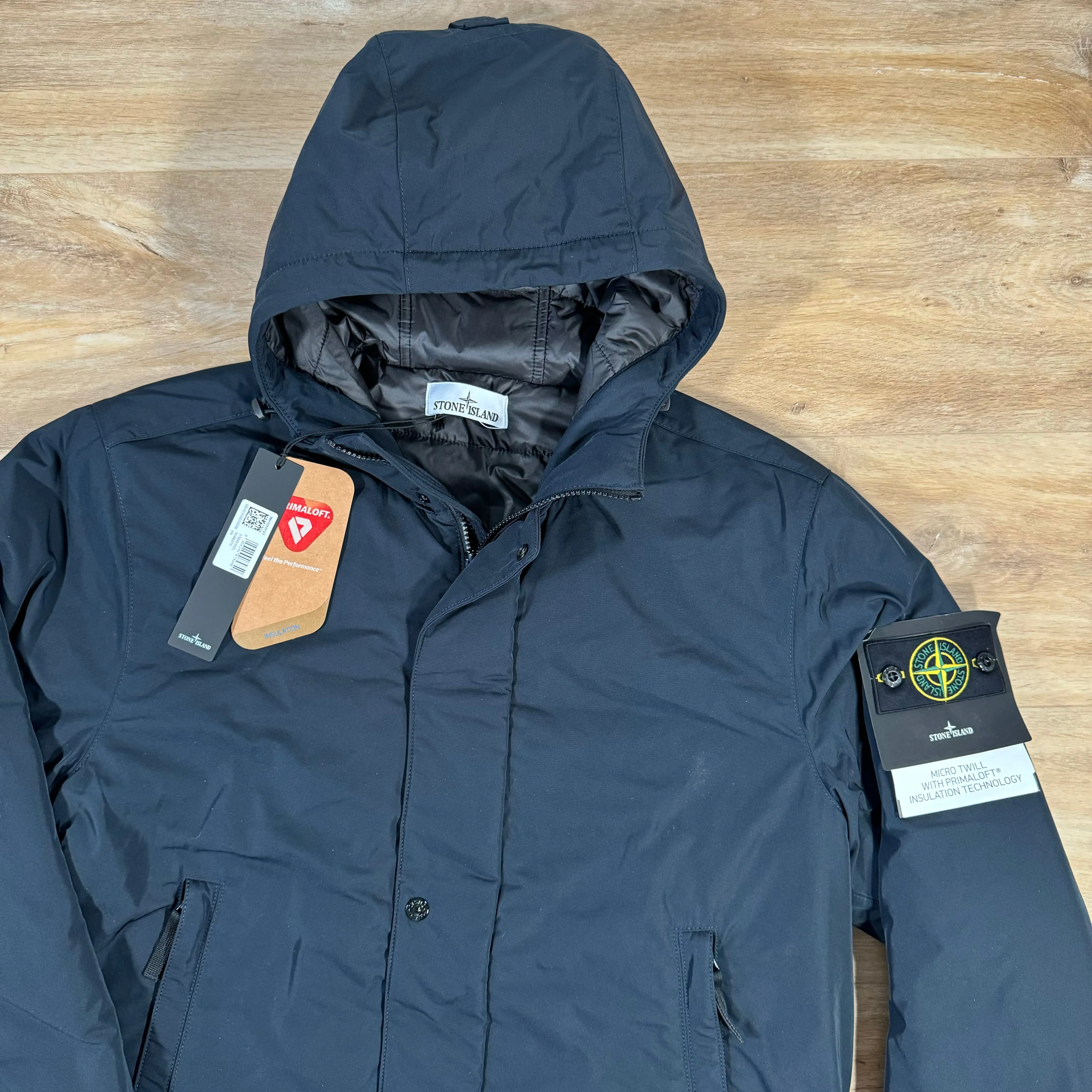 Stone Island Polyester Micro Twill Jacket in Navy