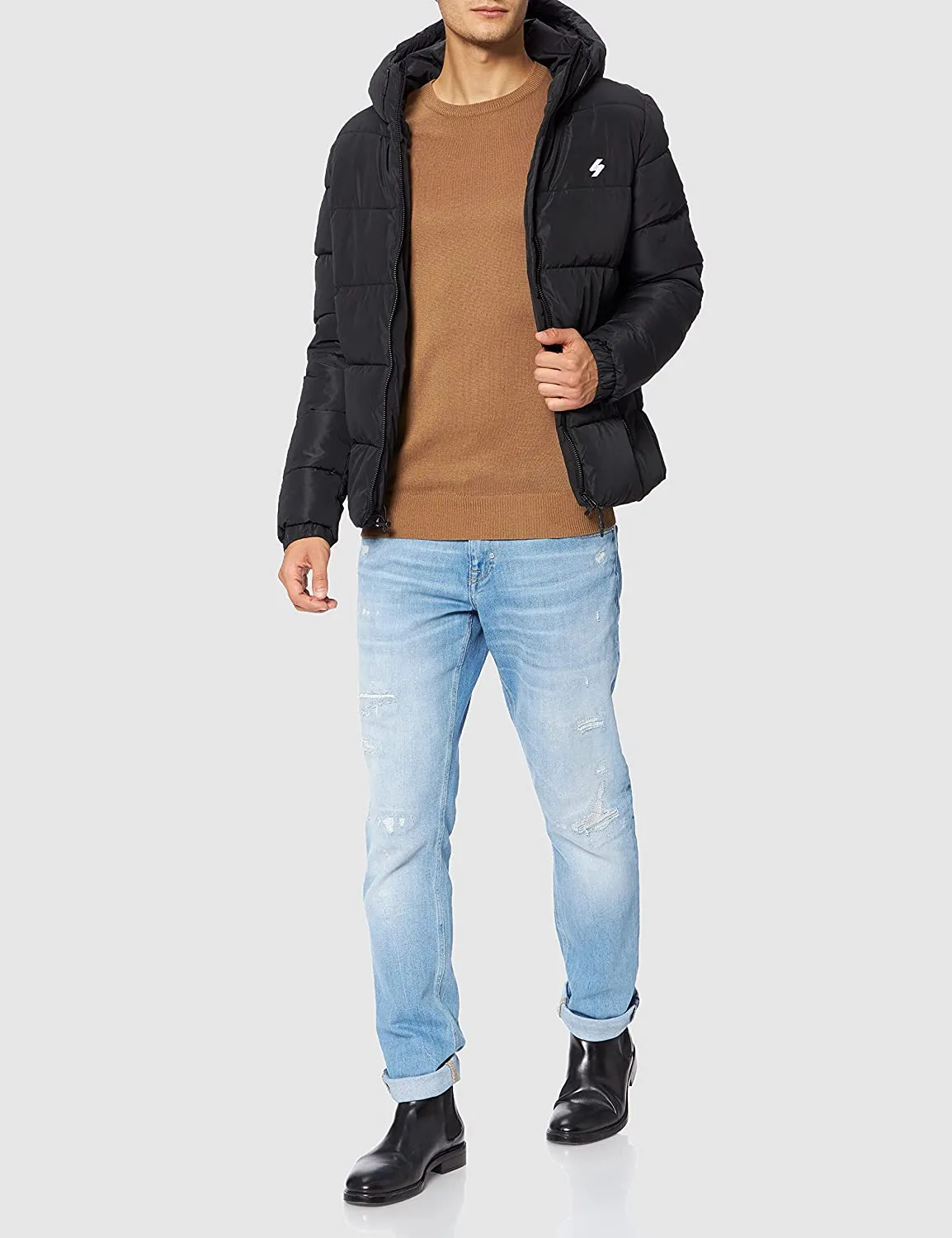 Superdry Men's Hooded Sports Puffer Jacket