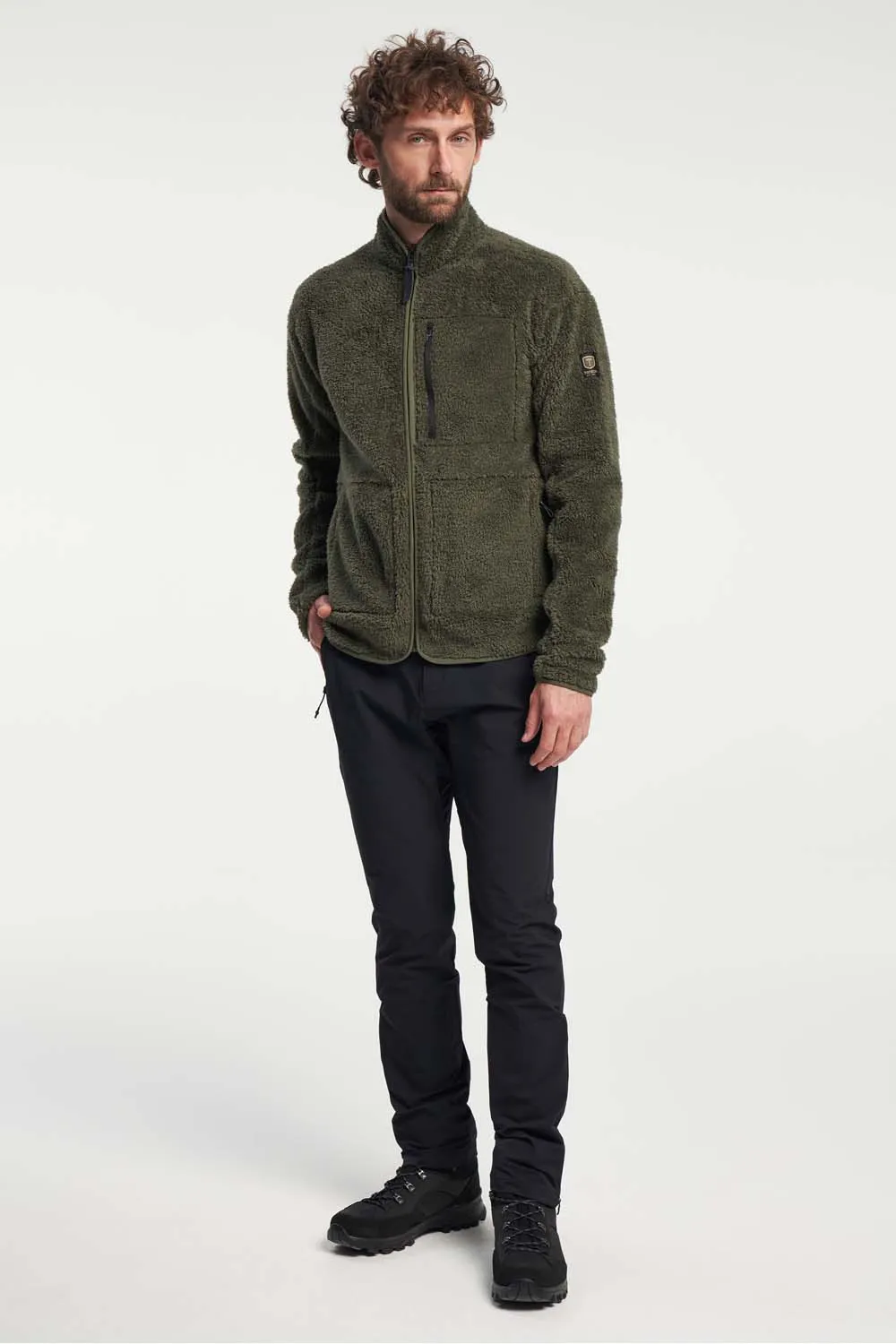 Tenson Men&#x27;s Thermal Pile Zip Jacket Dark Khaki | Buy Tenson Men&#x27;s Thermal Pile Zip Jacket Dark Khaki here | Outnorth