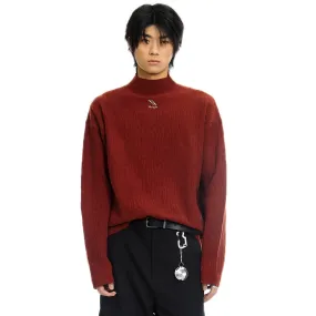 Texture turtleneck Knitwear in Red