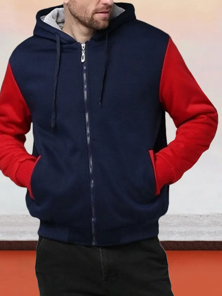 Thermal Color Blocking Hooded Jacket