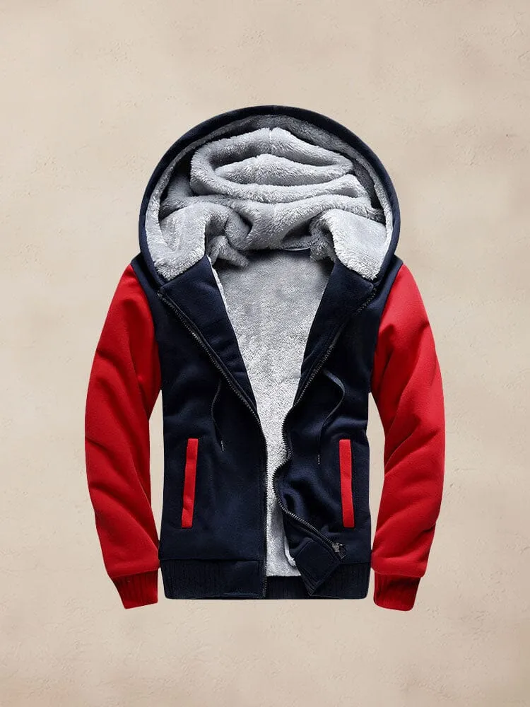 Thermal Color Blocking Hooded Jacket